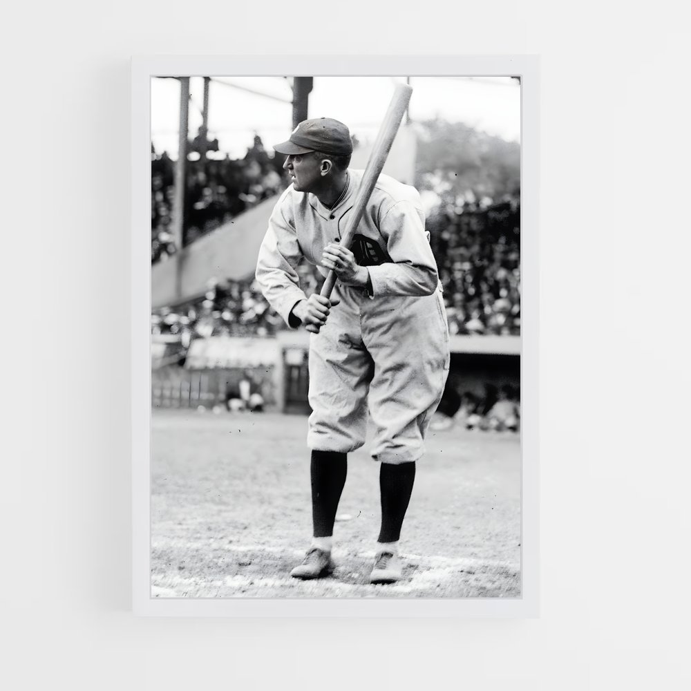 Poster Ty Cobb en Action – affiche Baseball (vue 3)